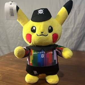 Pokemon Center Japan 2015 Pikachu Plush Pokemon Expo Gym ~9" Japan Limited